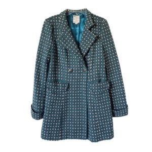 ANTHROPOLOGIE | TULLE Teal Double Breasted Coat